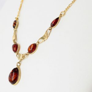 Italian Handmade German Baltic Amber Necklace in 9ct solid Gold- GN0024H RRP£595!!!