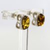 German Baltic Amber Classic Stud Earrings In 925 Silver Handmade ST0090 RRP£15!!!