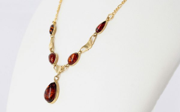 Italian Handmade German Baltic Amber Necklace in 9ct solid Gold- GN0024H RRP£595!!!