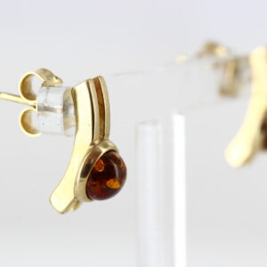 Italian Made German Baltic Amber Stud Earrings In 9ct Gold GS0100 RRP£175!!!
