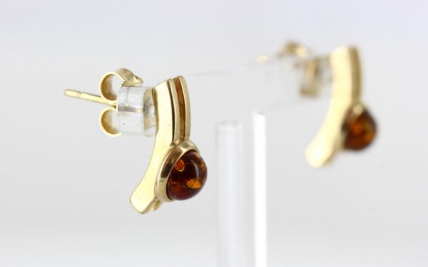 Italian Made German Baltic Amber Stud Earrings In 9ct Gold GS0100 RRP£175!!!