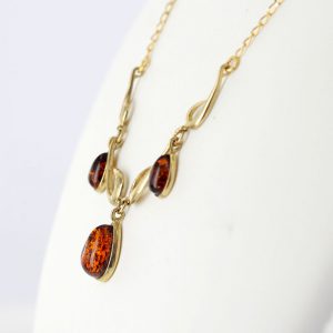 Italian Handmade German Baltic Amber Necklace in 9ct Gold- GN0051 RRP£595!!!