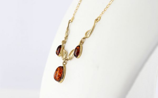 Italian Handmade German Baltic Amber Necklace in 9ct Gold- GN0051 RRP£595!!!