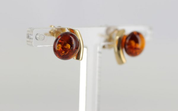 Italian Made German Unique Baltic Amber Studs In 9ct SOLID Gold GS0039 RRP£175!!!