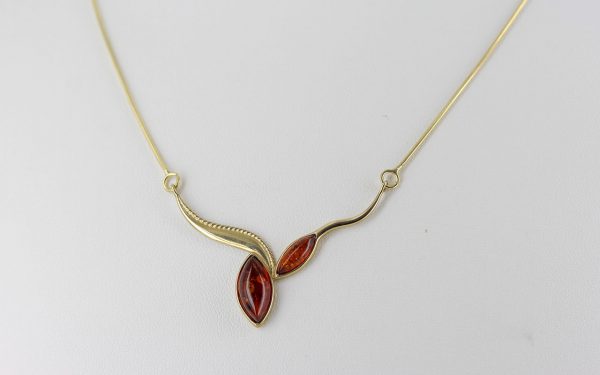 Italian Handmade German Baltic Amber Necklace in 9ct solid Gold- GN0062 RRP£525!!!