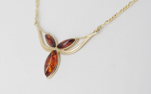 Italian Handmade German Baltic Amber Necklace in 9ct solid Gold- GN0063H RRP£525!!!