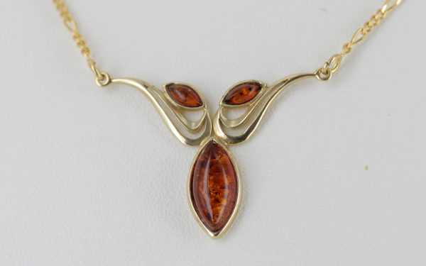 Italian Handmade German Baltic Amber Necklace in 9ct solid Gold- GN0064H RRP£425!!!