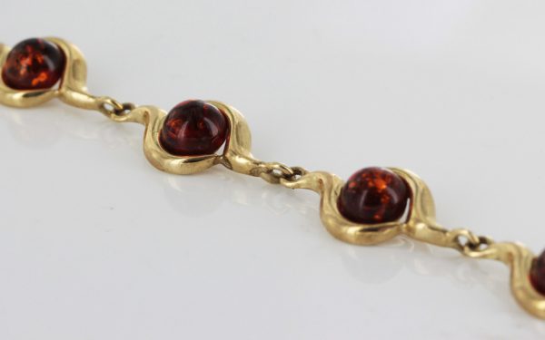 ITALIAN HANDMADE GERMAN BALTIC AMBER BRACELET IN 9CT solid GOLD GBR003-RRP£800!!!