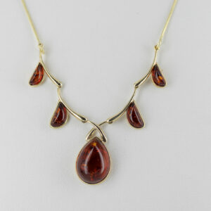 Italian Handmade German Baltic Amber Necklace in 9ct solid Gold- GN0084 RRP£775!!!