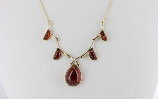 Italian Handmade German Baltic Amber Necklace in 9ct solid Gold- GN0084 RRP£775!!!