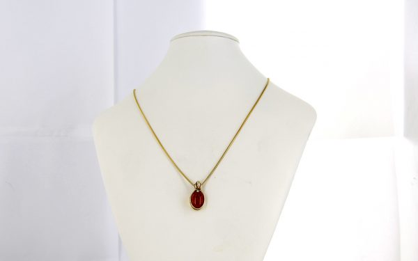 Italian Handmade Elegant Unique German Baltic Amber Pendant in 9ct solid Gold -GP0166 RRP£195!!!