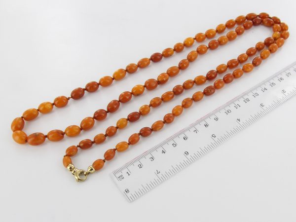 Antique German Baltic Amber Unique Butterscotch Beaded Necklace A0121 RRP£5950!!