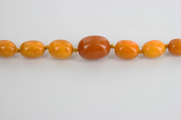 Antique German Baltic Amber Unique Butterscotch Beaded Necklace A0133 RRP£9950!!