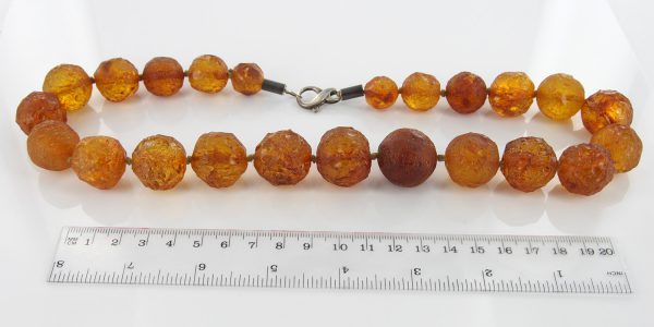 German Baltic Amber Natural Unique Bead Necklace Handmade A308 – RRP1200!!!