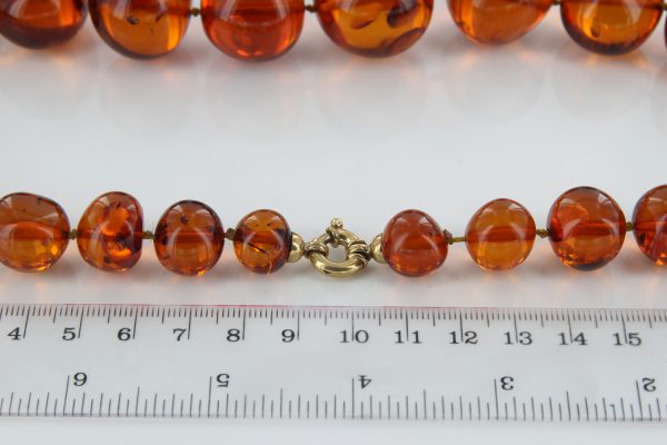 German Baltic Amber Natural Unique Bead Necklace Handmade A309 – RRP£1600!!!