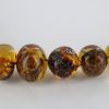 German Baltic Amber Natural Unique Bead Necklace with organic inclusions Handmade A301 RRP£3950!!!