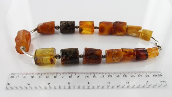 German Baltic Amber Natural Unique Bead Necklace Handmade A325 – RRP£1450!!!