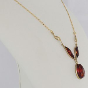 Italian Handmade German Baltic Amber Necklace in 9ct solid Gold- GN0020 RRP£525!!!