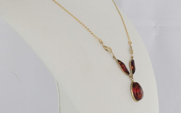 Italian Handmade German Baltic Amber Necklace in 9ct solid Gold- GN0020 RRP£525!!!