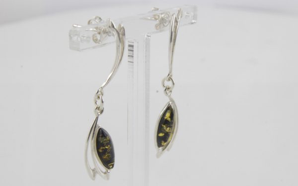 Italian Style Elegant German Baltic Amber 925 Silver Earrings E0097 RRP£25!!!