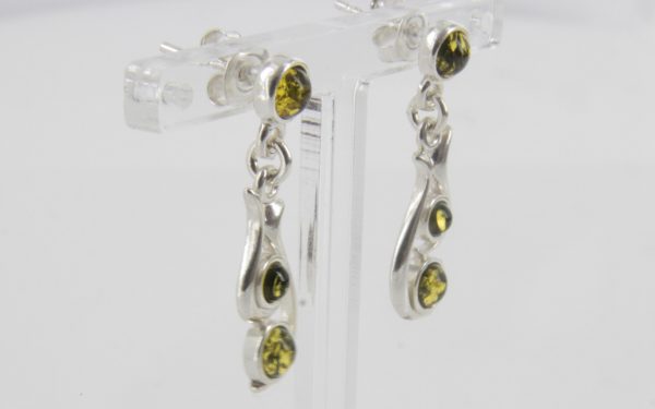 Italian Style Elegant German Baltic Amber 925 Silver Earrings E0098 RRP£25!!!