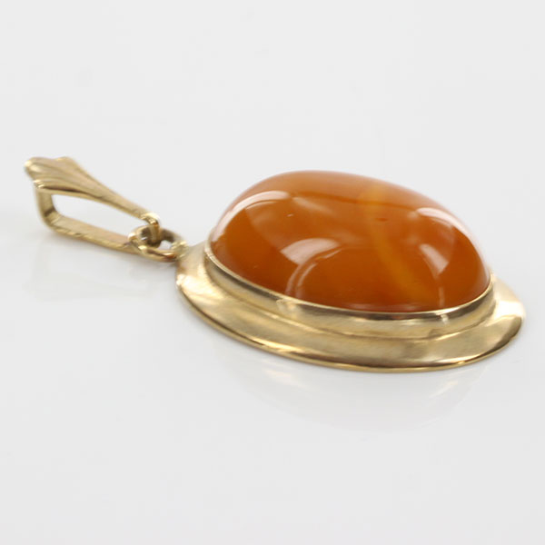 Antique Butterscotch German Baltic Amber Pendant In 9ct Italian Gold GP0035Y RRP£295!!!