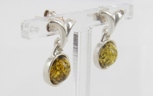 Italian Style German Handmade Baltic Amber 925 Silver Earrings E0090 RRP£30!!!