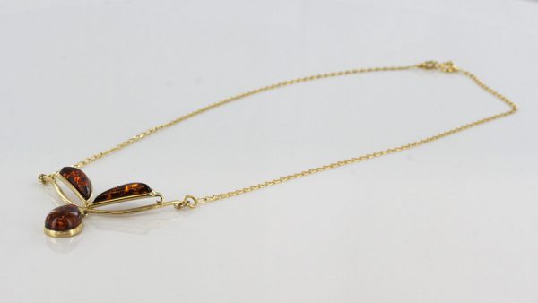 Italian Made Elegant German Baltic Amber Necklace in 9ct solid Gold- GN0038 RRP£525!!!