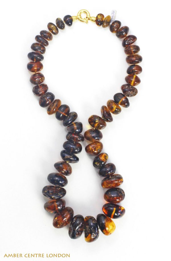 Dominican Blue Amber Natural Beaded Necklace First Grade Amber A0107 RRP£4950!!