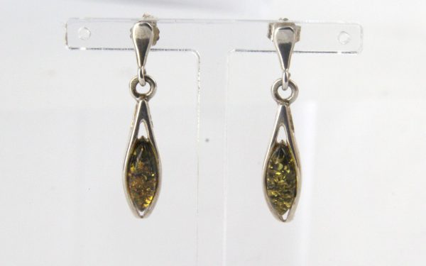 Italian Style Elegant German Baltic Amber 925 Silver Earrings E0119 RRP£40!!!