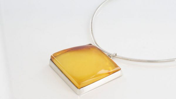 Butterscotch Handmade Amber Necklace German Baltic Amber 925 Silver-N129 RRP£499!!!