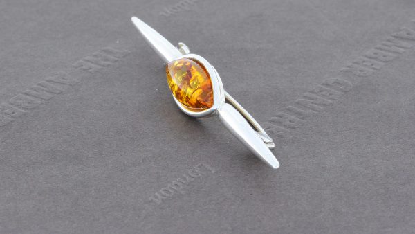 Amber Brooch German Baltic Amber 925 silver unique handmade - BD0122 RRP£50!!!