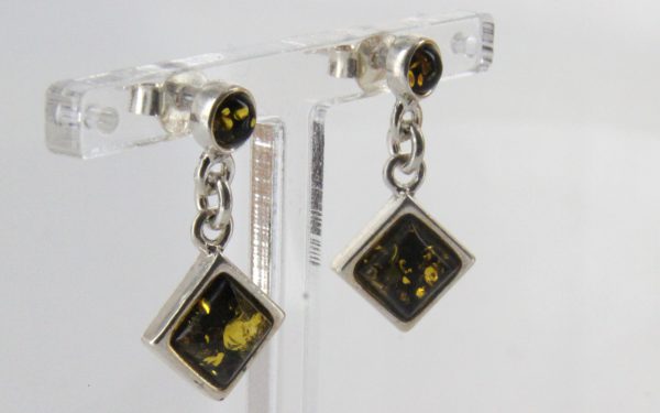 Italian Style Elegant German Baltic Amber 925 Silver Earrings E0120 RRP£30!!!