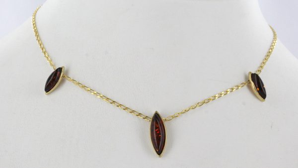 Italian Handmade German Baltic Amber Necklace in 9ct solid Gold- GN0047A RRP£375!!!