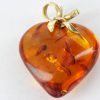 Italian Hanmade Unique 18ct solid Gold German Amber Heart Shaped LOVE Pendant GP0993 RRP£425!!!