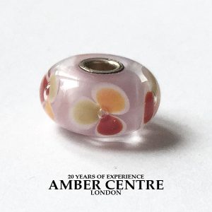 Genuine Trollbeads Murano Glass Charm Pink Fantasy Bead 61464 RRP30!!!