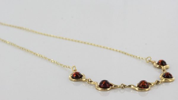 Italian Handmade German Baltic Amber Necklace in 9ct solid Gold- GN0044 RRP£625!!!