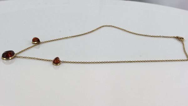 Italian Handmade German Baltic Amber Necklace in 9ct solid Gold- GN0026 RRP£425!!!