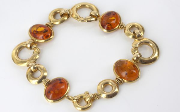 ITALIAN HANDMADE UNIQUE GERMAN BALTIC AMBER BRACELET IN 18CT solid GOLD -GBR105 RRP£3500!!!