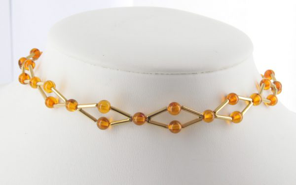 Italian Handmade German Amber Necklace/Choker in 18ct solid Gold GN0106 RRP£1950!!!