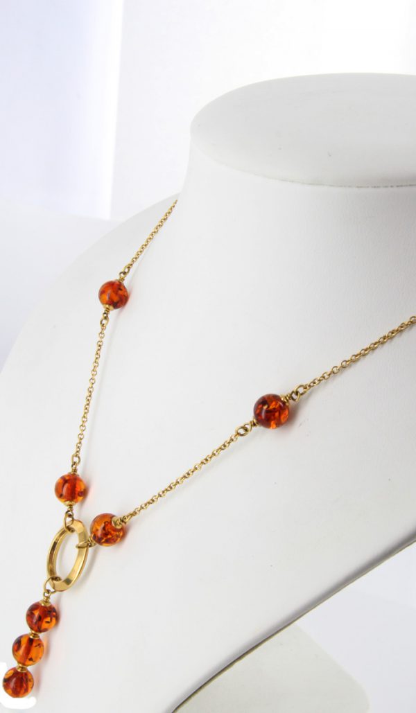 Italian Handmade Unique German Amber Necklace in 18ct solid Gold Setting GN0103 RRP£1250!!!