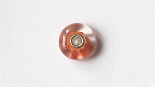 Genuine Trollbeads Murano Glass Charm Peach Stripe 61452 RRP 30!!!
