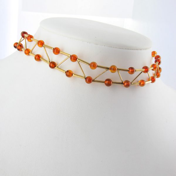 Italian Handmade German Amber Choker Necklace in 18ct solid Gold GN0105 RRP£1950!!!