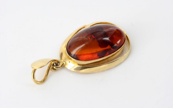 Italian Handcrafted 18ct solid Gold Pendant with German Baltic Amber GP0989 RRP£495!!!