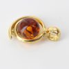 Italian Handcrafted 18ct solid Gold Pendant with German Amber GP0998 RRP£275!!!