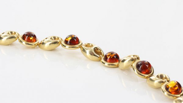 ITALIAN HANDMADE GERMAN BALTIC AMBER BRACELET IN 14CT GOLD GBR108-RRP£3000!!!