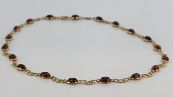 Italian Made Elegant German Baltic Amber Necklace 9ct solid Gold- GN0034H RRP£1225!!!