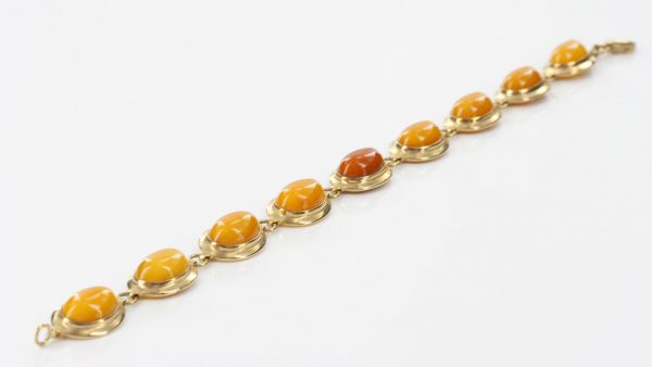 Handmade German Antique Butterscotch Baltic Amber In 9ct Gold Bracelet GBR088 RRP£1200!!!