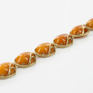 German Antique Handmade Butterscotch Baltic Amber In 9ct solid Gold Bracelet GBR089 RRP£2500!!!