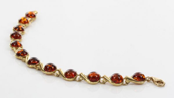 ITALIAN MADE KISS GERMAN BALTIC AMBER BRACELET IN 9CT solid GOLD -GBR099 RRP£1000!!!